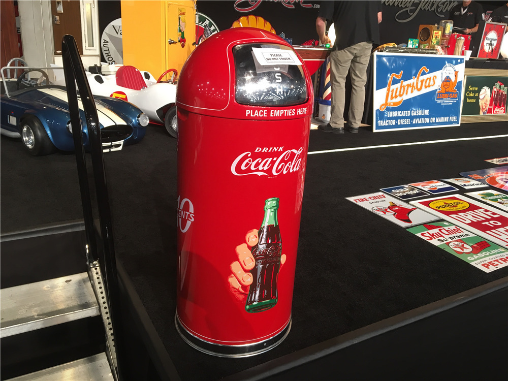 ADDENDUM ITEM - VINTAGE RESTORED COMMERCIAL TRASH CAN RESTORED IN