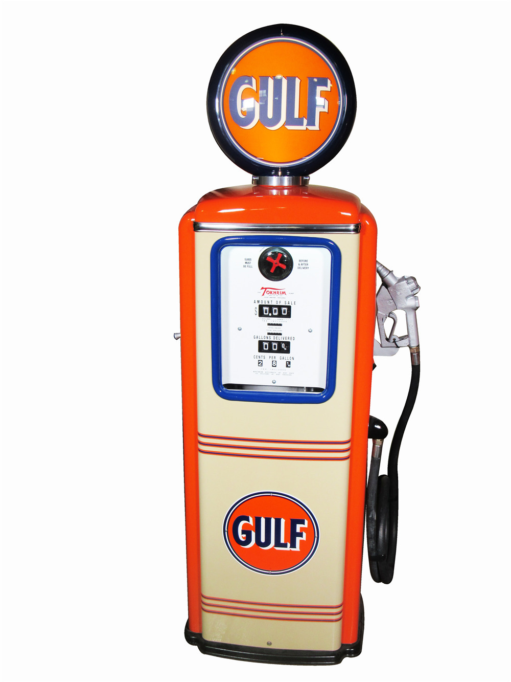 1940S-50S GULF OIL SERVICE STATION GAS PUMP - Automobilia