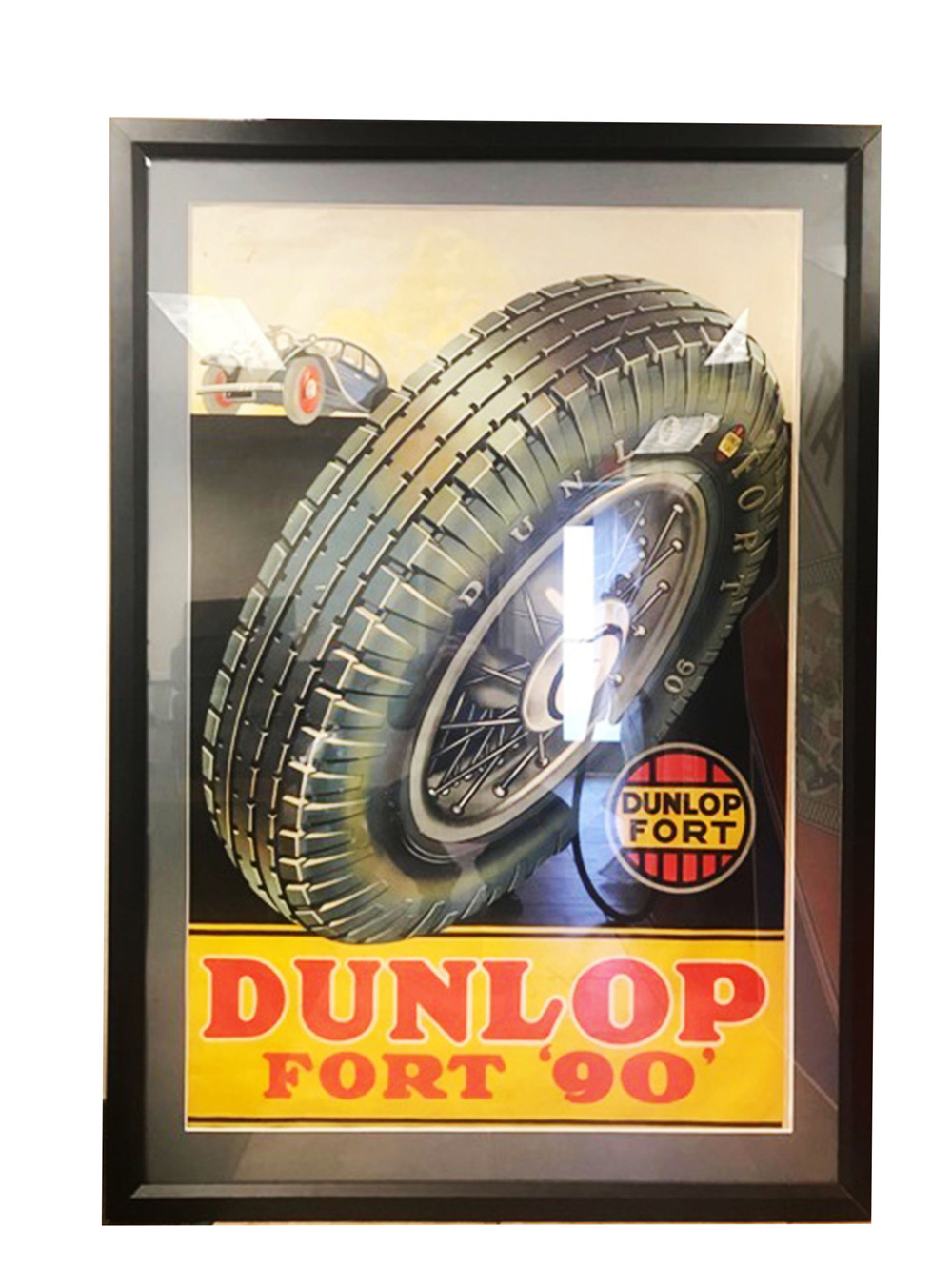 1930S DUNLOP FORT 90 TIRES SHOWROOM POSTER - Automobilia | Barrett