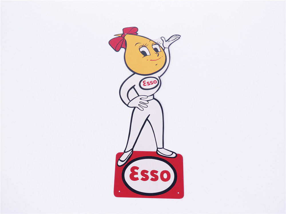1962 ESSO 'HAPPY' DROPLET GIRL TIN SERVICE STATION SIGN