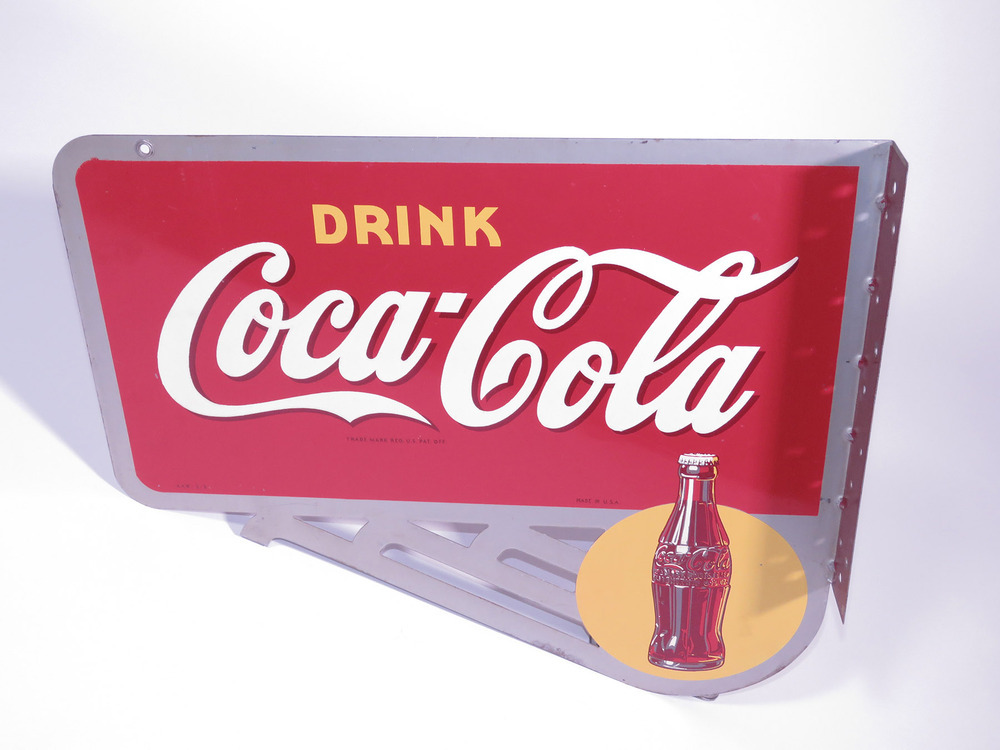 1940S COCA-COLA TIN FLANGE SIGN - Automobilia | Barrett-Jackson