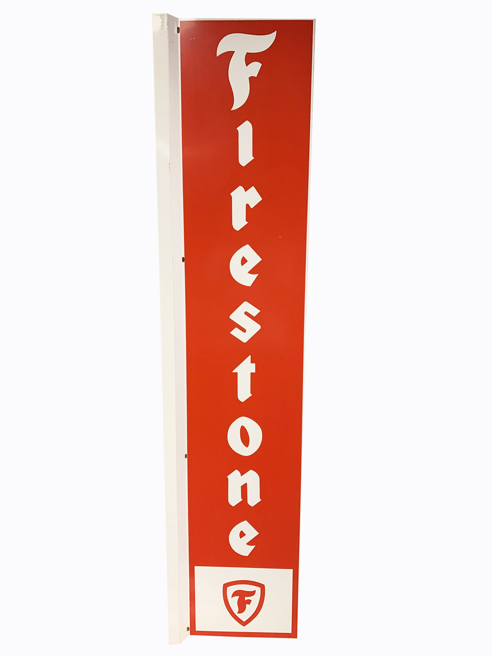 VINTAGE FIRESTONE TIRES TIN FLANGE SIGN - Automobilia | Barrett