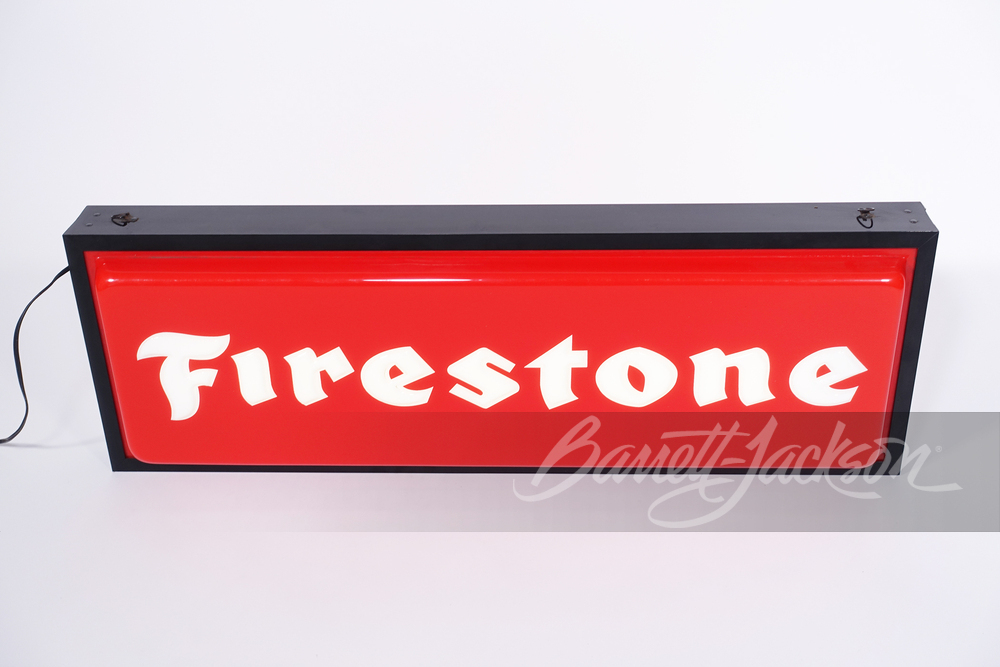 VINTAGE FIRESTONE TIRES LIGHT-UP SIGN - Automobilia | Barrett
