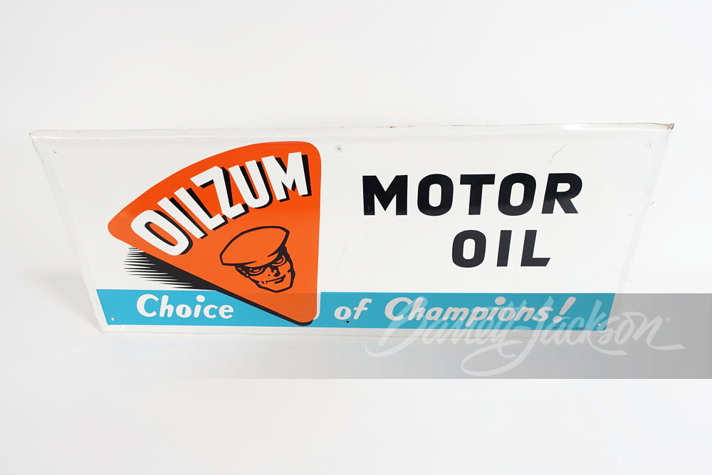 1960S OILZUM MOTOR OIL TIN SIGN - Automobilia | Barrett-Jackson