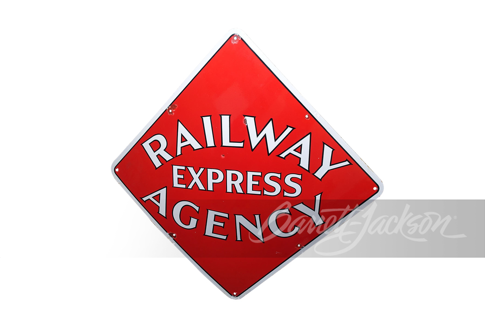 1930S RAILWAY EXPRESS AGENCY SIGN - Automobilia | Barrett-Jackson