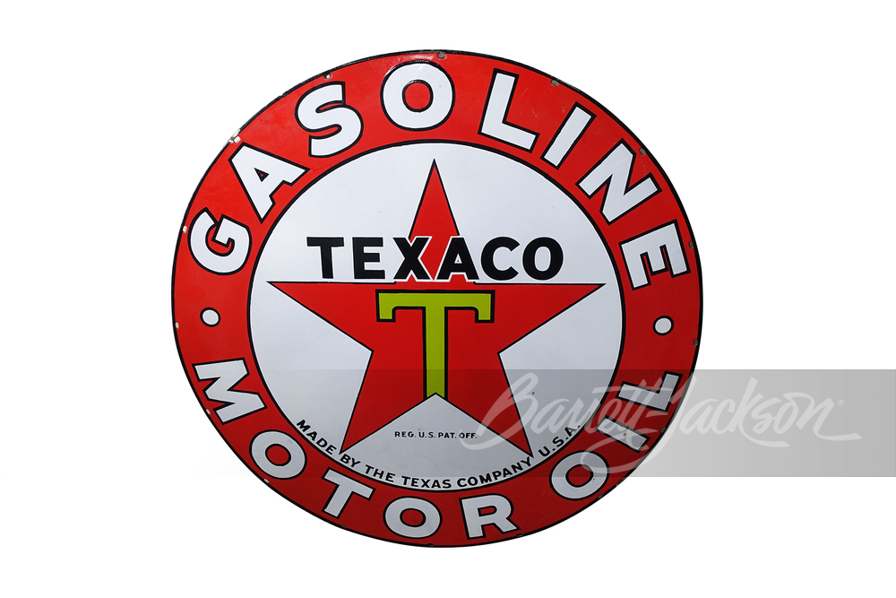 TEXACO 看板 テキサコ 1　ビンテージ 76cm 世田谷ベース 1930S TEXACO GASOLINE - MOTOR OIL SIGN - Automobilia | Barrett