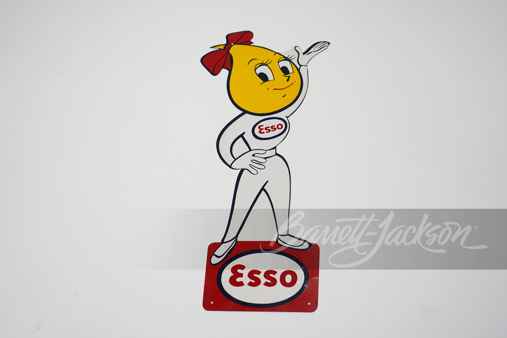1960 ESSO 'HAPPY THE DROPLET GIRL' TIN SIGN - Automobilia