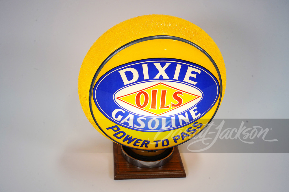 1930S DIXIE OILS GASOLINE GAS PUMP GLOBE - Automobilia | Barrett