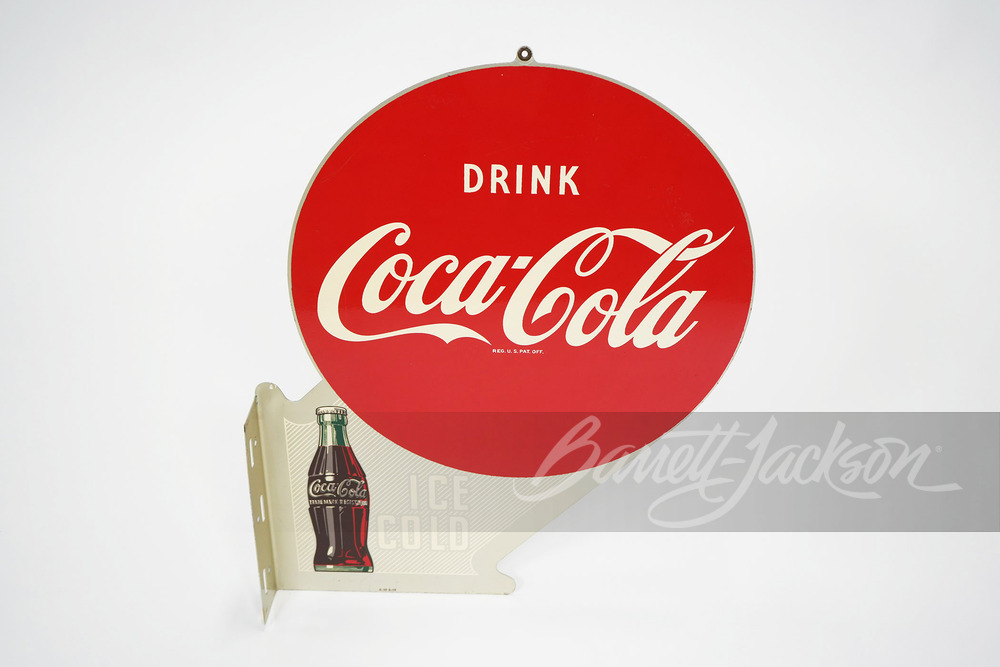 1949 COCA-COLA TIN FLANGE SIGN - Automobilia | Barrett-Jackson