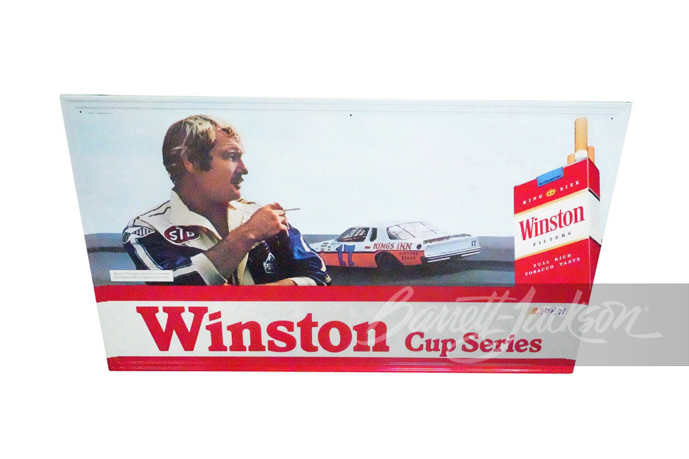 1981 NOS NASCAR WINSTON CUP SERIES WINSTON CIGARETTES TIN SIGN. - Automobilia | Barrett-Jackson Auction Company