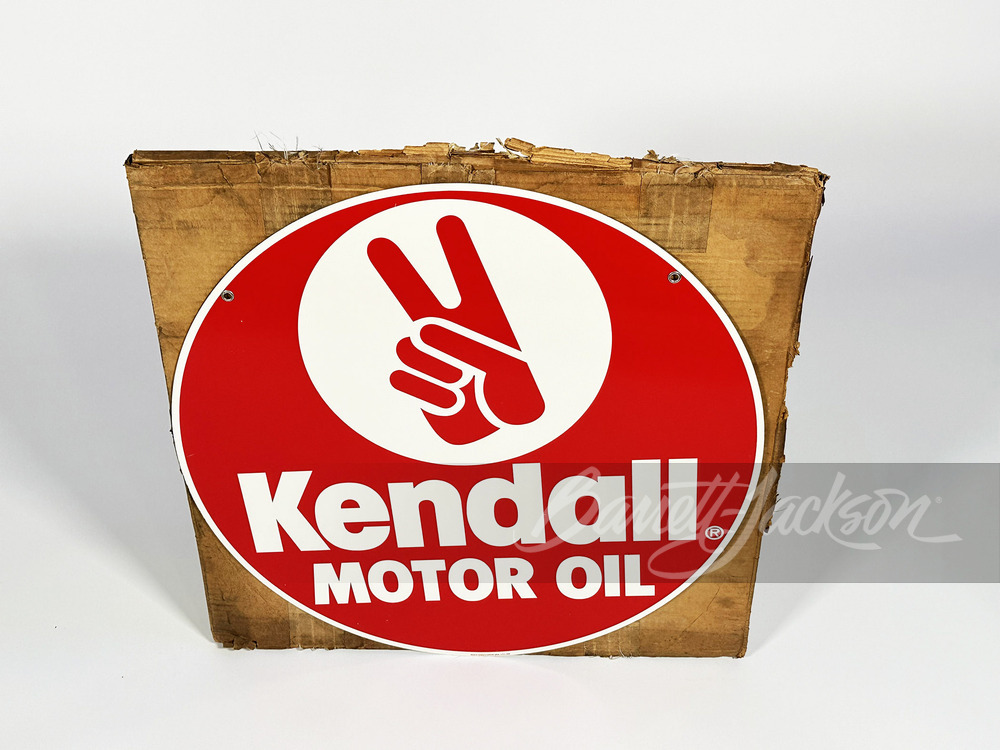 KENDALL MOTOR OIL TIN SIGN - Automobilia | Barrett-Jackson Auction