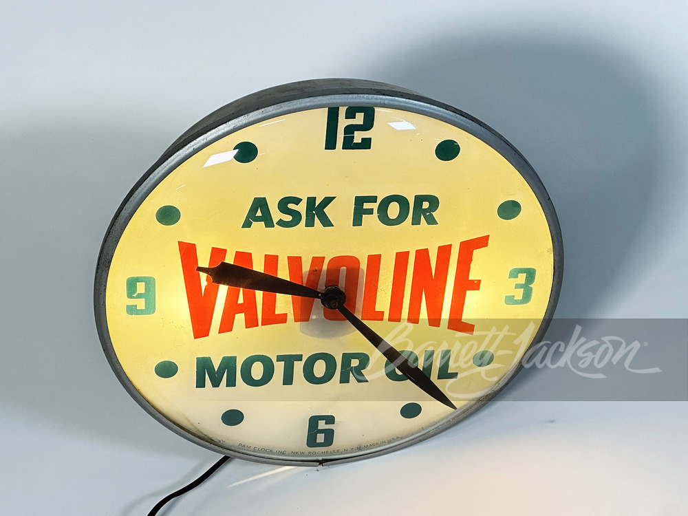 専用【Valvoline バルボリンオイル】ヴィンテージネオン時計付看板