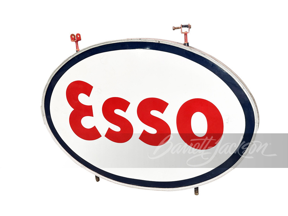 1940S ESSO GASOLINE PORCELAIN SIGN - Automobilia | Barrett-Jackson
