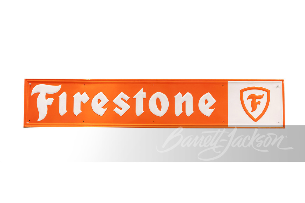 1960S FIRESTONE TIRES TIN SIGN - Automobilia | Barrett-Jackson