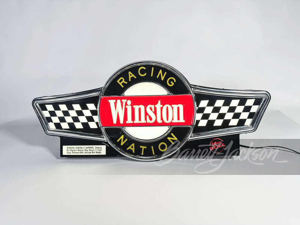 VINTAGE WINSTON RACING NATION LIGHT-UP SIGN - Automobilia