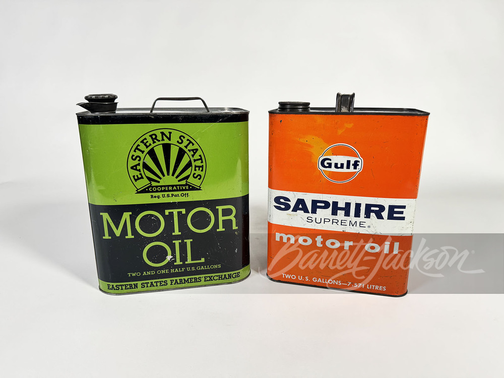 LOT OF TWO VINTAGE MOTOR OIL CANS - Automobilia | Barrett-Jackson