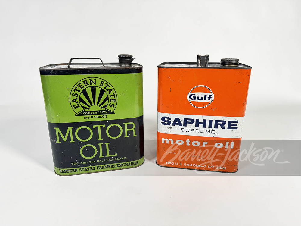 LOT OF TWO VINTAGE MOTOR OIL CANS - Automobilia | Barrett-Jackson