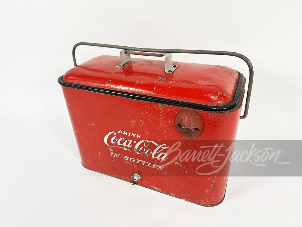 LATE 1940S-EARLY '50S COCA-COLA EMBOSSED METAL COOLER