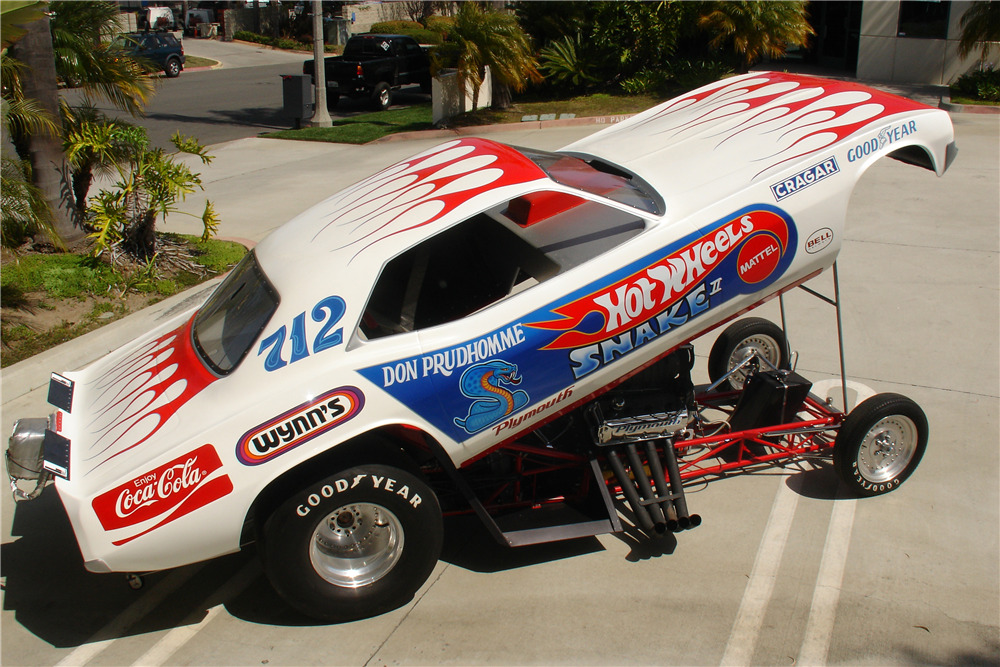 1972 PLYMOUTH BARRACUDA MATTEL HOT WHEELS 'SNAKE II' FUNNY CAR