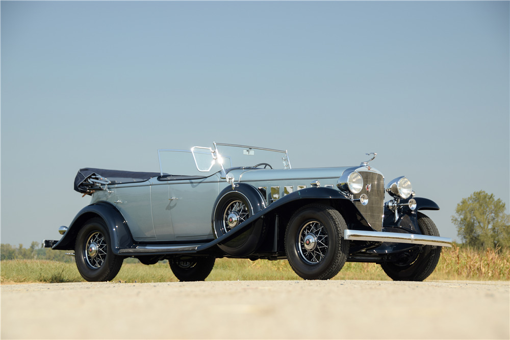 Miniature Danbury Mint Cadillac V-16 Sport Phaeton 1932, échelle 1:6, Verte, Neuve